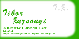tibor ruzsonyi business card